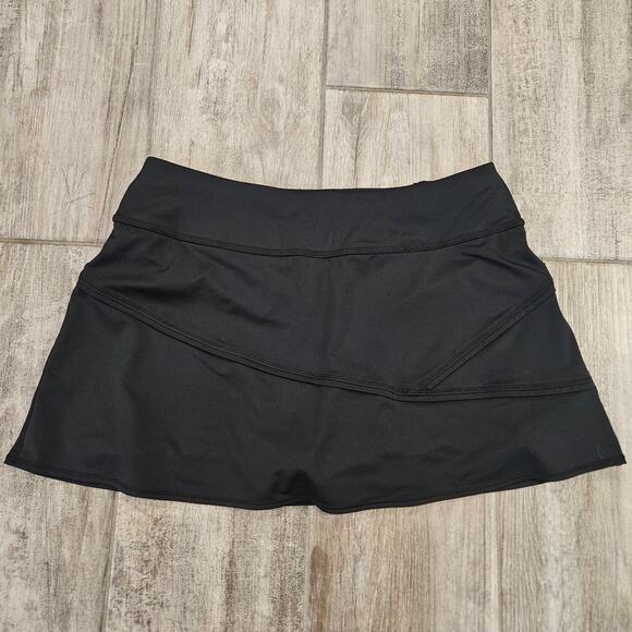 Athleta Skort Women S Black Tennis Pockets Athletic Pickleball Sporty Athleisure - Picture 1 of 13